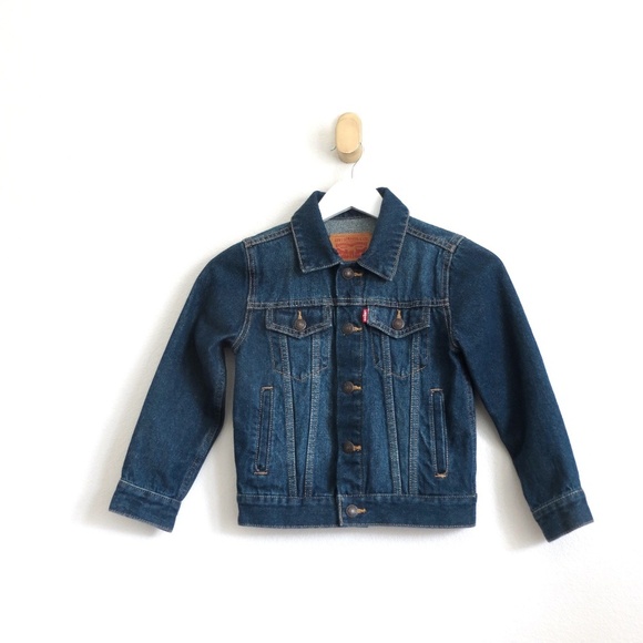 NEW! Levi's Strauss Kids Denim Jean Trucker Jacket Blue SZ 5-6 Years - Picture 4 of 8